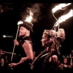 Огнена шапка за жонглиране - Gora fire juggling hat огнено шоу представление цена цени кевларено въже шапка за огнено шоу
