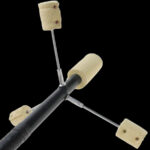 Огнен Стаф - 1.5м - 100мм глави - Spike - Gora fire staff за огнени изпълнения представления огнени артисти драгън стаф dragon staff цена цени