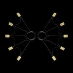 Огнени ветрила - 45мм глави - Russian spider 3 ring - KT fire fans