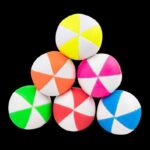 Топки за жонглиране - 65мм - White UV Pro Star - Juggle Dream juggling balls цена цени професионални топки за жонглиране цена за 1 брой 6 панела UV цветове светят на UV светлина UV reactive colors 6 panels дебела изкуствена кожа по-издръжлива на груби повърхности