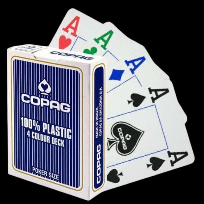 Карти за игра - 4 Color Jumbo Blue - Copag playing cards
