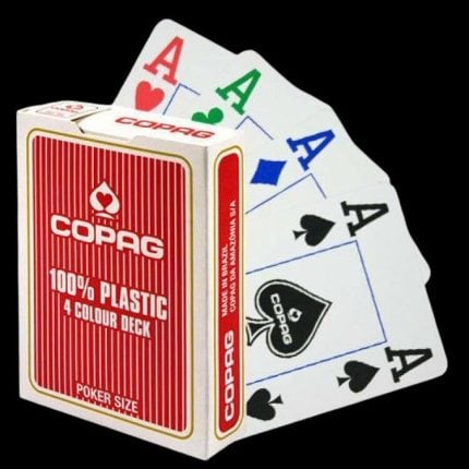 Карти за игра - 4 Color Jumbo Red - Copag playing cards