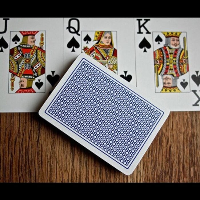 Карти за игра - 818 Linen Finish Blue - Fournier playing cards
