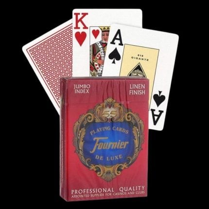 Карти за игра - 818 Linen Finish Red - Fournier playing cards