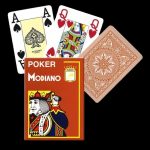 Карти за игра - 4 Corner Jumbo Brown - Modiano playing cards