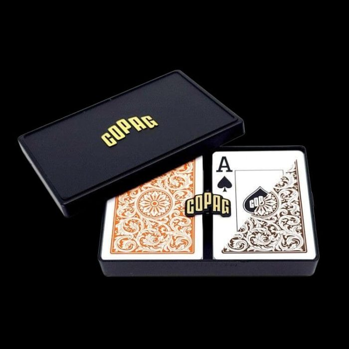 Карти за игра - Elite 1546 Jumbo Orange and Brown 2 pack - Copag playing cards