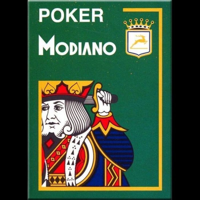 Карти за игра - 4 Corner Jumbo Green - Modiano playing cards
