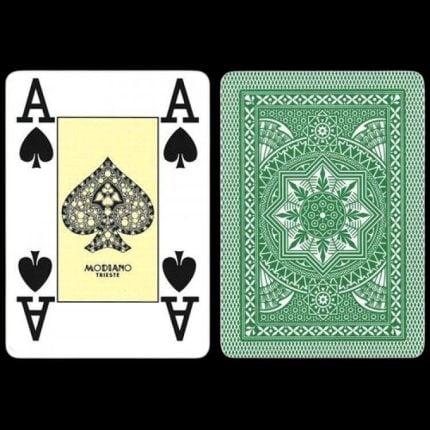 Карти за игра - 4 Corner Jumbo Green - Modiano playing cards