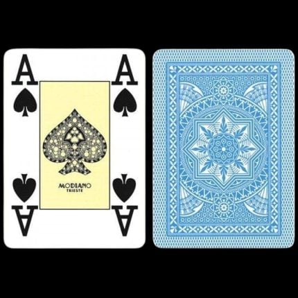 Карти за игра - 4 Corner Jumbo Light Blue - Modiano playing cards