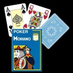 Карти за игра - 4 Corner Jumbo Light Blue - Modiano playing cards