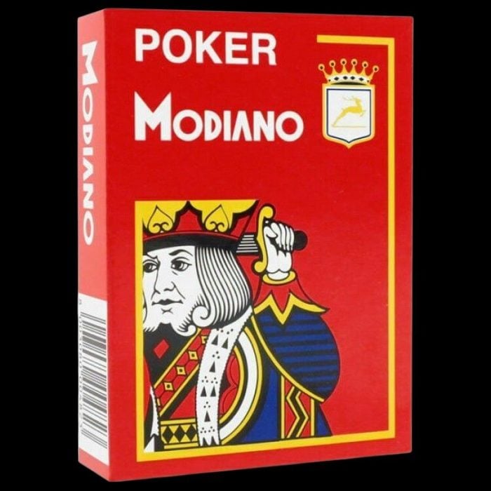 Карти за игра - 4 Corner Jumbo Red - Modiano playing cards