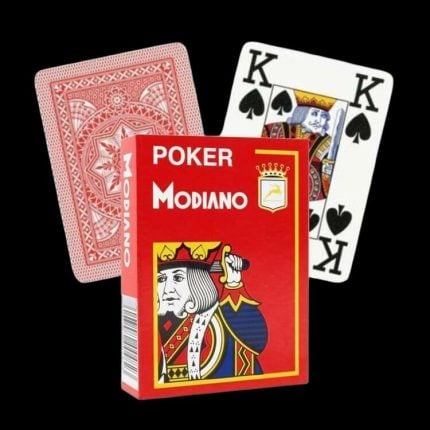 Карти за игра - 4 Corner Jumbo Red - Modiano playing cards