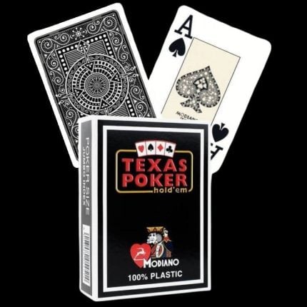 Карти за игра - Texas Hold 'Em Black - Modiano playing cards