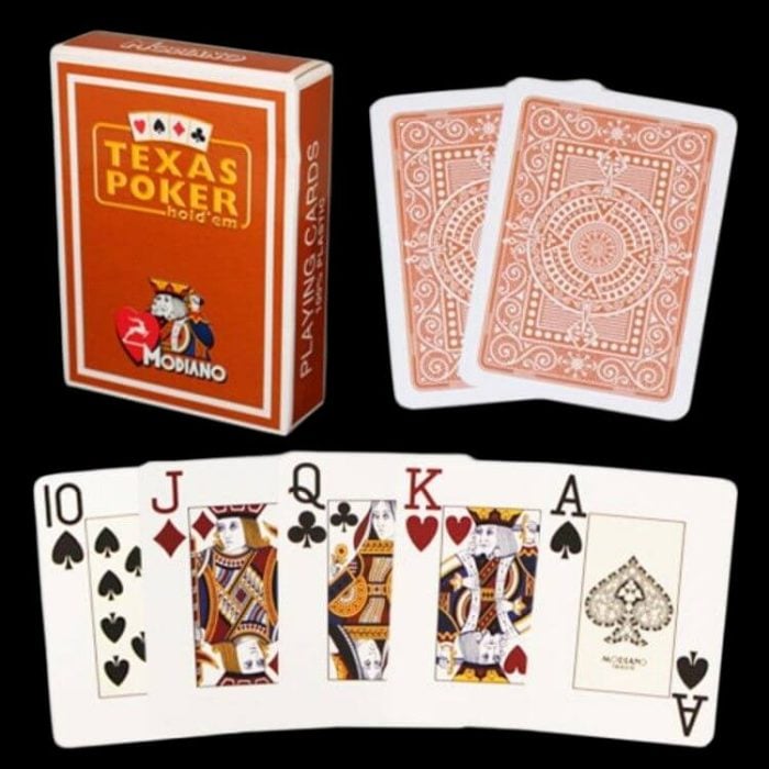 Карти за игра - Texas Hold 'Em Brown - Modiano playing cards