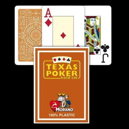 Карти за игра - Texas Hold 'Em Brown - Modiano playing cards