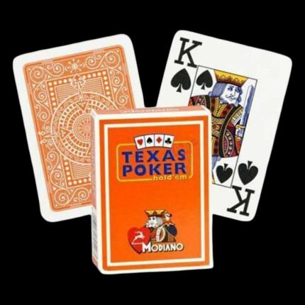 Карти за игра - Texas Hold 'Em Orange - Modiano playing cards