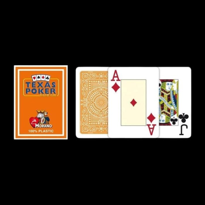 Карти за игра - Texas Hold 'Em Orange - Modiano playing cards