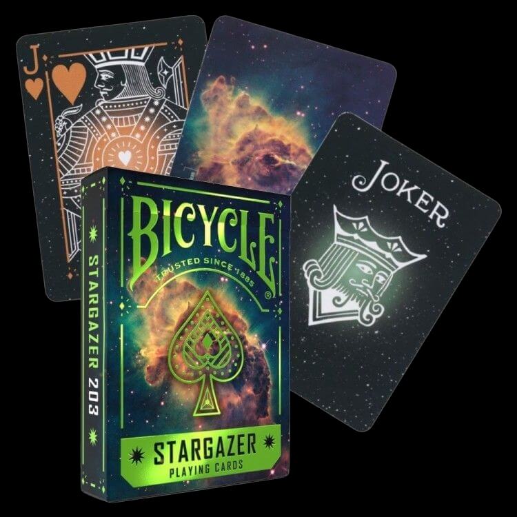 Baraja De Cartas Bicycle Stargazer 203 | Edición Especial Con Fotos Del Telescopio Hubble | 55 Cartas Con Acabado Air Cushion | Regalo Para Coleccionistas