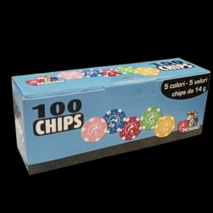 Чипове за покер - 14g 100pcs - Modiano poker chips set комплект с тарелка покер вечер