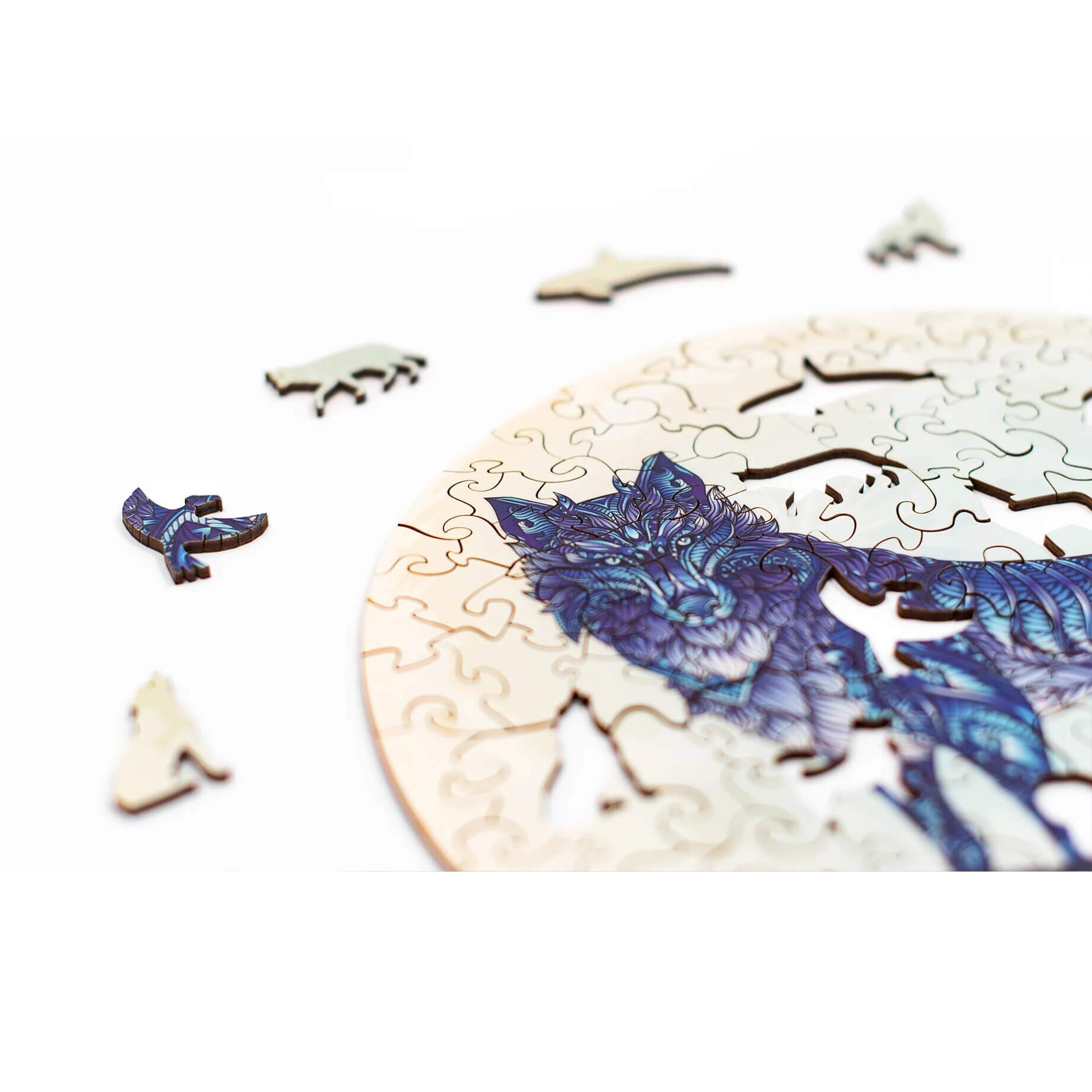 Дървен пъзел - Amarok 140 pcs - Fantasy Puzzles wooden puzzle Дървен пъзел - Amarok 140 pcs - Fantasy Puzzles wooden puzzle