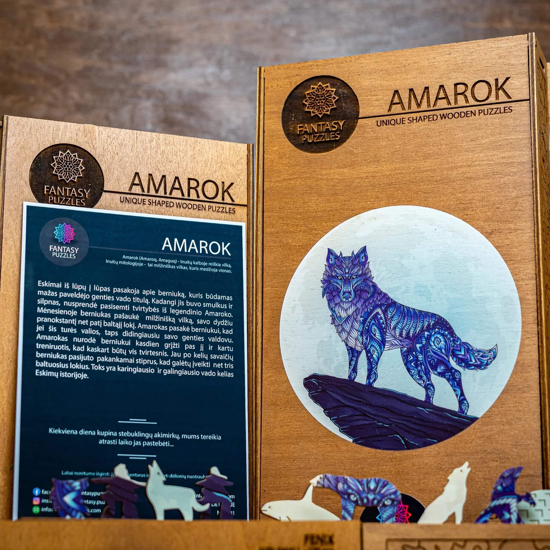 Дървен пъзел - Amarok 140 pcs - Fantasy Puzzles wooden puzzle Дървен пъзел - Amarok 140 pcs - Fantasy Puzzles wooden puzzle