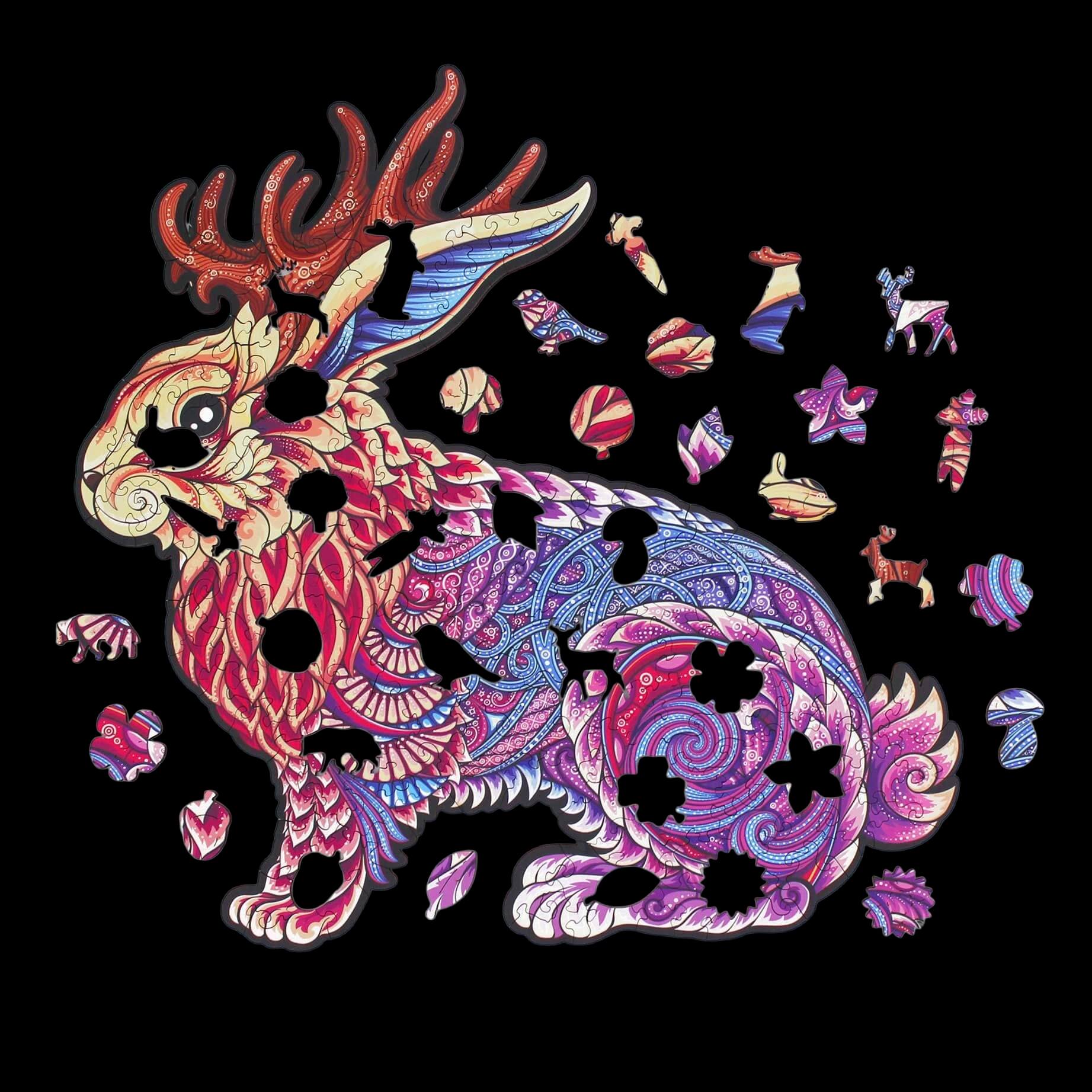Дървен пъзел - Jackalope - Fantasy Puzzles wooden puzzle Дървен пъзел - Jackalope - Fantasy Puzzles wooden puzzle