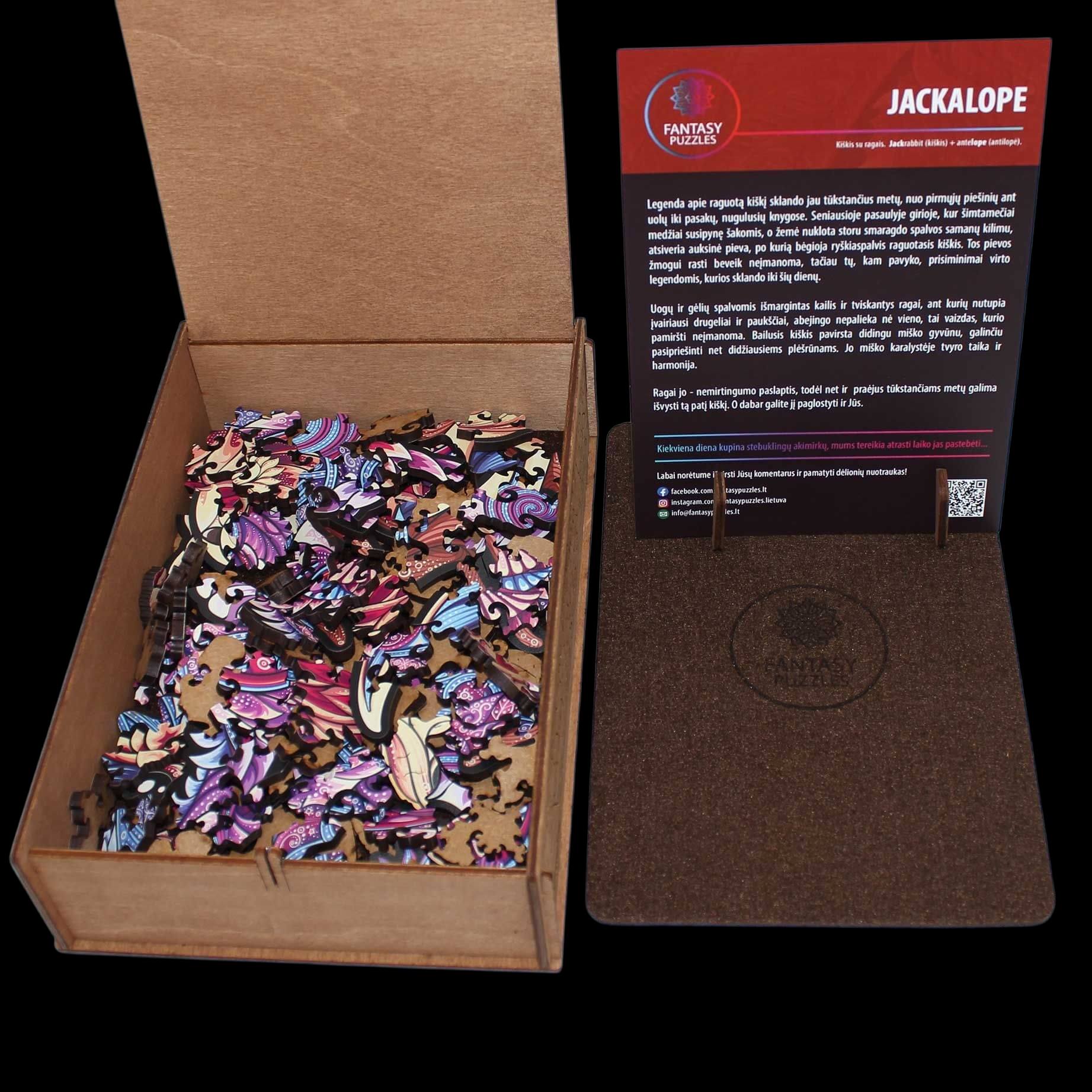 Дървен пъзел - Jackalope - Fantasy Puzzles wooden puzzle Дървен пъзел - Jackalope - Fantasy Puzzles wooden puzzle