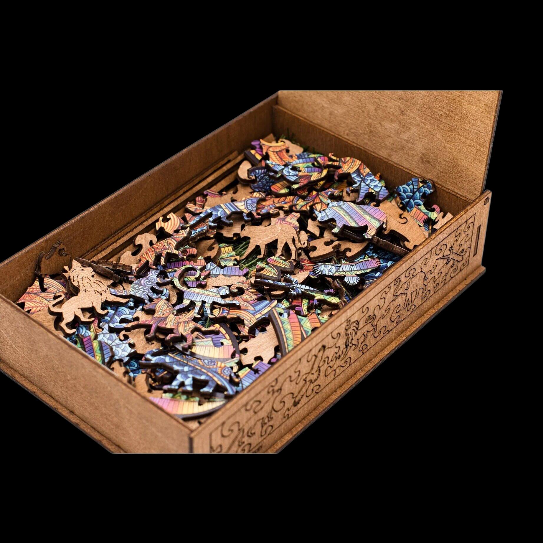 Дървен пъзел - Leo - Fantasy Puzzles wooden puzzle Дървен пъзел - Leo - Fantasy Puzzles wooden puzzle