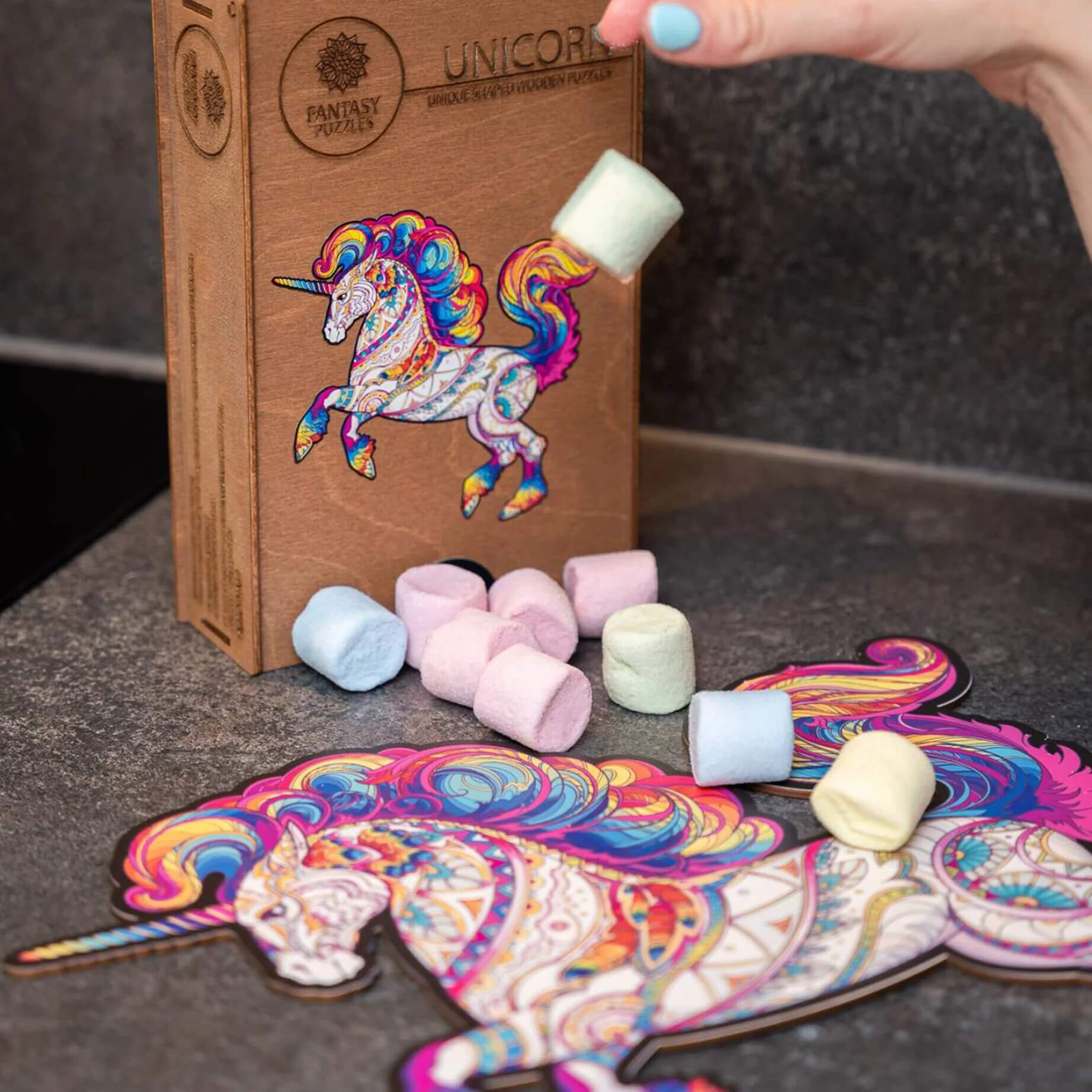 Дървен пъзел - Unicorn - Fantasy Puzzles wooden puzzle Дървен пъзел - Unicorn - Fantasy Puzzles wooden puzzle