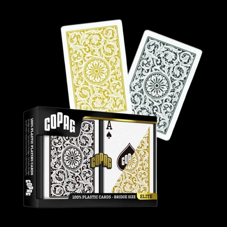 Карти за игра - Elite Bridge Gold and Black 2 pack - Copag playing cards Карти за игра - Elite Bridge Gold and Black 2 pack - Copag playing cards