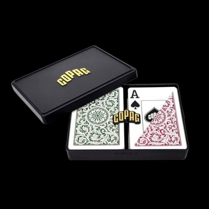 Карти за игра - Elite Bridge Jumbo Burgundy and Green 2 pack - Copag playing cards
