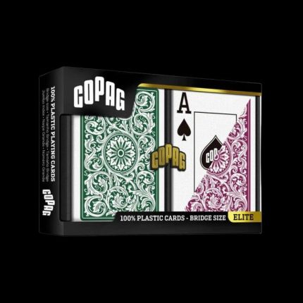 Карти за игра - Elite Bridge Jumbo Burgundy and Green 2 pack - Copag playing cards