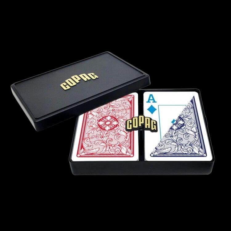 Карти за игра - Legacy Bridge Jumbo 4 Color Red and Blue 2 pack - Copag playing cards Карти за игра - Legacy Bridge Jumbo 4 Color Red and Blue 2 pack - Copag playing cards
