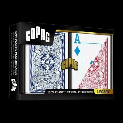 Карти за игра - Legacy Poker Jumbo 4 Color Red and Blue 2 pack - Copag playing cards