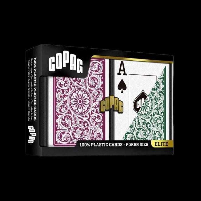 Карти за игра - Elite 1546 Jumbo Burgundy and Green 2 pack - Copag playing cards