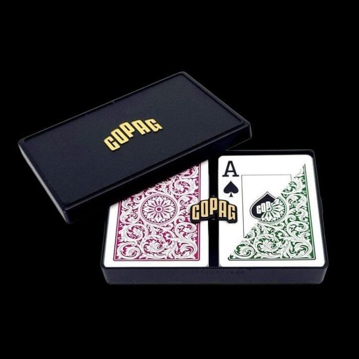Карти за игра - Elite 1546 Jumbo Burgundy and Green 2 pack - Copag playing cards