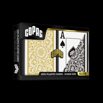 Карти за игра - Elite 1546 Jumbo Gold and Black 2 pack - Copag playing cards