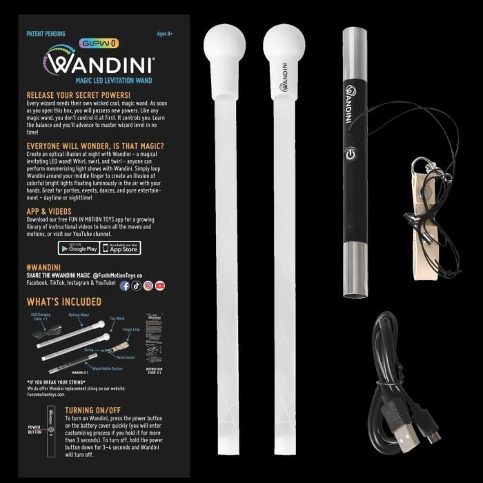 Светещ LED левистик - 67см - Wandini Glow.0 - USB Rechargeable - Fun in Motion LED levistick