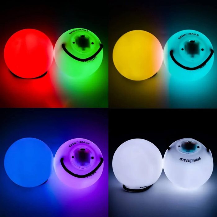 Светещи LED пойове - 80мм - Spinballs Glow.0 - USB Rechargeable - Fun in Motion LED poi
