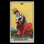 Дървен пъзел - Rider Waite Tarot Strength - Fantasy Puzzles wooden puzzle