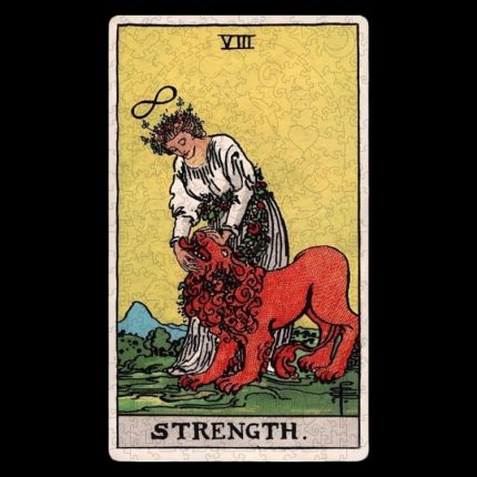Дървен пъзел - Rider Waite Tarot Strength - Fantasy Puzzles wooden puzzle