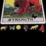 Дървен пъзел - Rider Waite Tarot Strength - Fantasy Puzzles wooden puzzle