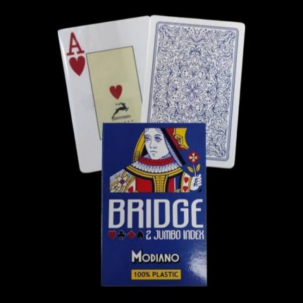 Карти за игра - Bridge 2 Jumbo Blue - Modiano playing cards бридж