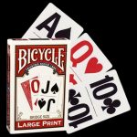 Карти за игра - Bridge Large Print Red - Bicycle playing cards бридж