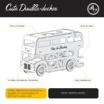 МЕТАЛЕН 3D ПЪЗЕЛ - CUTE DOUBLE-DECKER - TIME FOR MACHINE 3D METAL MODEL PUZZLE - Image 8