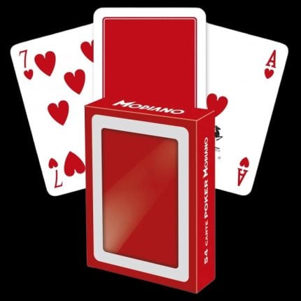 Карти за игра - Poker Club F/N Red - Modiano playing cards