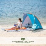 Плажна палатка - NILS Camp Pop UP beach tent - NC8030 палатка за плаж плажна палатка с UV защита сгъваема палатка за плаж къмпинг палатка за плаж палатка против вятър за плаж цена цени