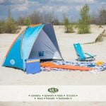 Плажна палатка - NILS Camp Pop UP beach tent - NC8030 палатка за плаж плажна палатка с UV защита сгъваема палатка за плаж къмпинг палатка за плаж палатка против вятър за плаж цена цени
