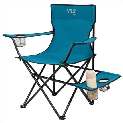 Сгъваем стол за къмпинг - NILS Camp folding camping chair - NC3301 сгъваем стол за къмпинг къмпинг стол с масичка и поставка за чаша лек сгъваем стол за риболов стол за пикник сгъваем къмпинг стол