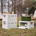 Сгъваема 2в1 кутия за съхранение и масичка за къмпинг - NILS Camp camping 2in1 folding storage box and table - NCB4007 сгъваема кутия за къмпинг къмпинг органайзер 2в1 кутия и маса масичка кутия за съхранение за багажник компактна къмпинг маса сгъваема кутия масичка цена цени